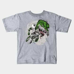 Old School Dinosaur Football Player Kids T-Shirt